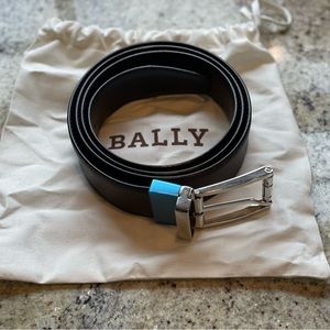 Bally Astor Brown/Blue Leather Reversible Belt EU 110/US 35